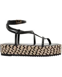 Johanna Ortiz - Barbor Leather Platform Sandals - Lyst