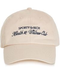 Sporty & Rich - H&w Club Embroidered Cotton Baseball Cap - Lyst