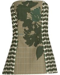 Silvia Tcherassi - Astor Strapless Printed Cotton Top - Lyst