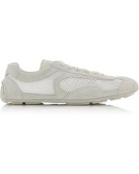 Prada - Montecarlo Re-Edition 2005 Suede-Trimmed Mesh Sneakers - Lyst
