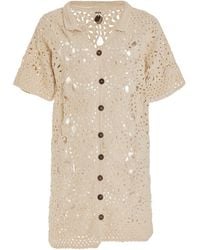 Akoia Swim Exclusive Baia Cotton Mini Dress in Black | Lyst