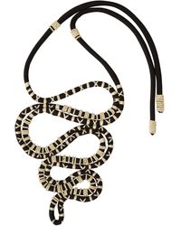 Johanna Ortiz - The Great Serpent Cotton And Glass Necklace - Lyst