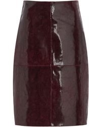 Rohe - Snake-Effect Leather Skirt - Lyst