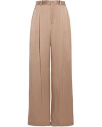 LAPOINTE - Pleated Satin Relaxed Pants - Lyst