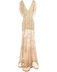 La Fuori - Lacey Glow Embellished Mesh Gown - Lyst