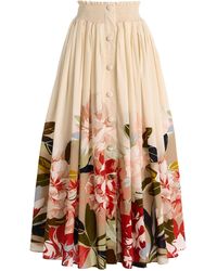 Adam Lippes - Lovisa Rhododendron-Printed Cotton-Voile Maxi Skirt - Lyst