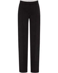 Alex Perry - Pleated Wool Straight-Leg Pants - Lyst
