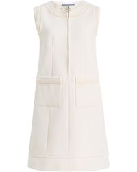 Prada - Wool Mini Shift Dress - Lyst