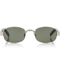 Saint Laurent - Round-Frame Metal Sunglasses - Lyst