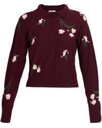 Erdem - Merino Floral-Knit Wool-Blend Sweater - Lyst