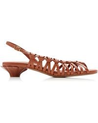 Chloé - Estra Knotted Leather Sandals - Lyst
