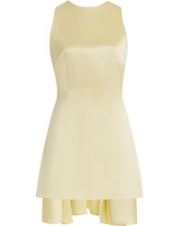 Alejandra Alonso Rojas - Tailored Silk Mini Dress - Lyst