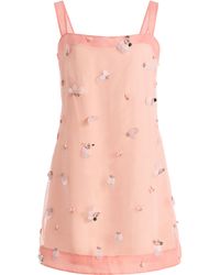 Jonathan Simkhai - Sumi Embellished Silk Mini Dress - Lyst