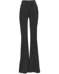 DES_PHEMMES - Skinny Crepe Flared-Leg Pants - Lyst