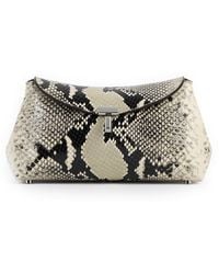TOTEME - Mini T-Lock-Embossed Leather Clutch - Lyst
