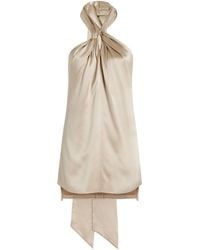 Adam Lippes - Thalia Silk Satin Crepe Halter Top - Lyst