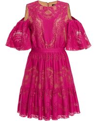 Zuhair Murad - Cotton-blend Lace Mini Dress - Lyst