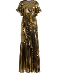 Georgia Hardinge Utopia Lace Maxi Dress in Yellow | Lyst