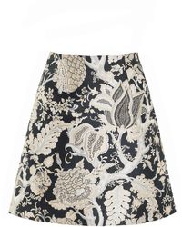 Carolina Herrera - Jacquard Mini Skirt - Lyst