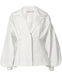 Carolina Herrera - Fitted-Waist Stretch-Cotton Shirt - Lyst