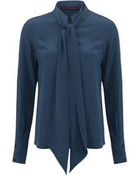 Martin Grant - Classic Neck Tie Silk Top - Lyst