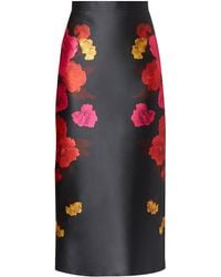 Erdem - Floral-Print Faille Midi Pencil Skirt - Lyst