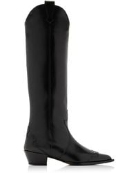 Aeyde - Aruna Leather Knee Western Boots - Lyst