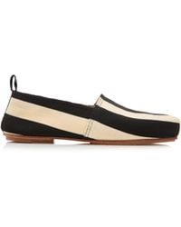 Jacquemus - Carré Collapsible Striped Cotton Flats - Lyst