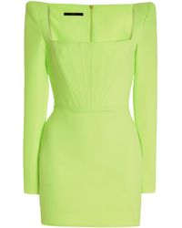 Alex Perry - Exclusive Dale Stretch-crepe Corseted Mini Dress - Lyst