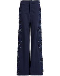 Christopher Esber - Duke Embellished Cotton Wide-Leg Pants - Lyst