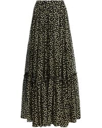 Franchise - Jade Cotton-Silk Maxi Skirt - Lyst