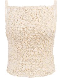 TG Botanical - Raquel Textured Cotton-Blend Tank Top - Lyst