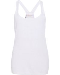 Michael Kors - Ribbed Superfine Linen-Cotton Tank Top - Lyst