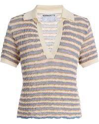 BERNADETTE - Ophelia Striped Virgin Wool Polo Top - Lyst