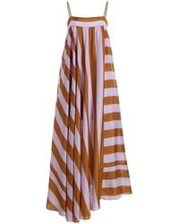Zimmermann - Indra Striped Silk Maxi Dress - Lyst