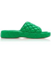 Bottega Veneta - Padded Matelasse Slide Sandals - Lyst