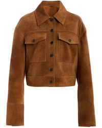 Jonathan Simkhai - Grafton Suede Cropped Jacket - Lyst