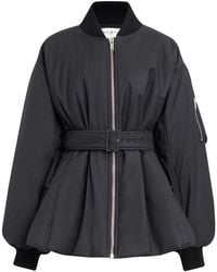 Alaïa - Belted Cotton Bomber Jacket - Lyst