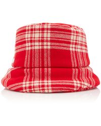 Miu Miu - Padded Plaid Wool-blend Bucket Hat - Lyst