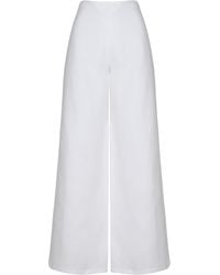 ANDRES OTALORA - Andes High-rise Crepe Wide-leg Pants - Lyst