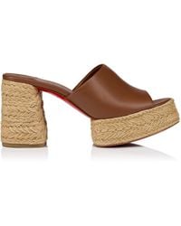 Christian Louboutin - Calakala 85 Leather Heeled Espadrilles - Lyst