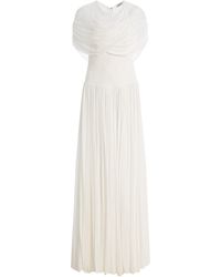 Jonathan Simkhai - Nancie Draped Jersey Cape Midi Dress - Lyst