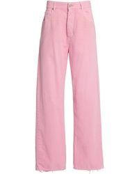関税込【BALENCIAGA】Wide-Leg Baby Pink Jeans High-rise wide-leg jeans in pink - Balenciaga | Mytheresa