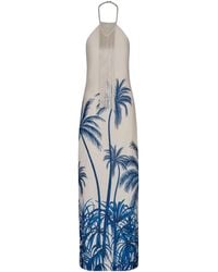 ANDRES OTALORA - Mi Paraiso Embellished Linen Maxi Dress - Lyst