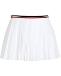 Miu Miu - Pleated Poplin Mini Skirt - Lyst