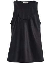 FAVORITE DAUGHTER - The Clean Cut Silk-Blend Tank Top - Lyst