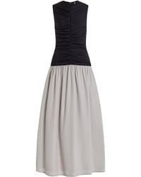 Anna Quan - Isla Ruched Cotton-blend Maxi Dress - Lyst