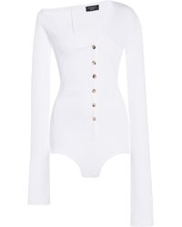 A.W.A.K.E. MODE - Asymmetric Stretch-cotton Bodysuit - Lyst