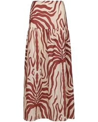 Johanna Ortiz - Bohemia Printed Linen Maxi Skirt - Lyst