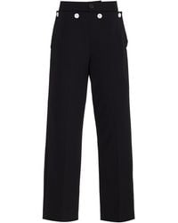 Proenza Schouler - Oliver Wool Gabardine Straight-Leg Pants - Lyst